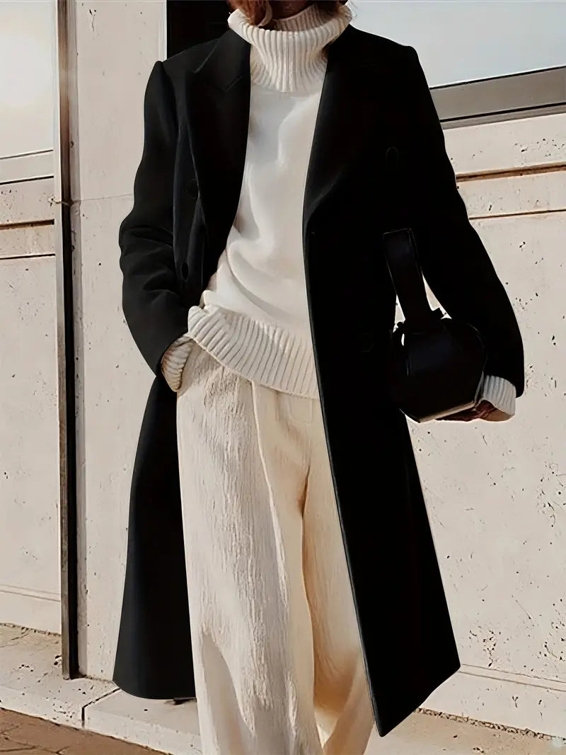 Calista Overjas | Double-Breasted Winterjas met Tijdloze Klasse