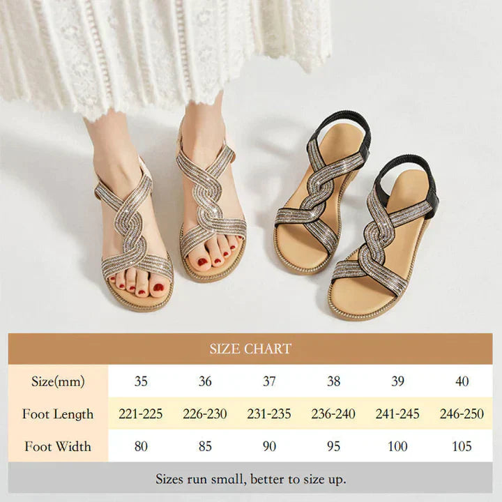 Moonwalk | Strass sandalen met sleehak