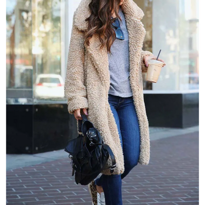 Noor Winterjas | Warme Lange Jas voor Dames met Hoge Kraag en Zachte Voering