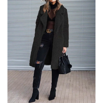 Noor Winterjas | Warme Lange Jas voor Dames met Hoge Kraag en Zachte Voering