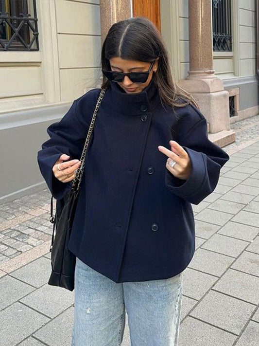 Giulia Korte Jas Dames – Luxe Double Breasted Jas voor Elegante Looks