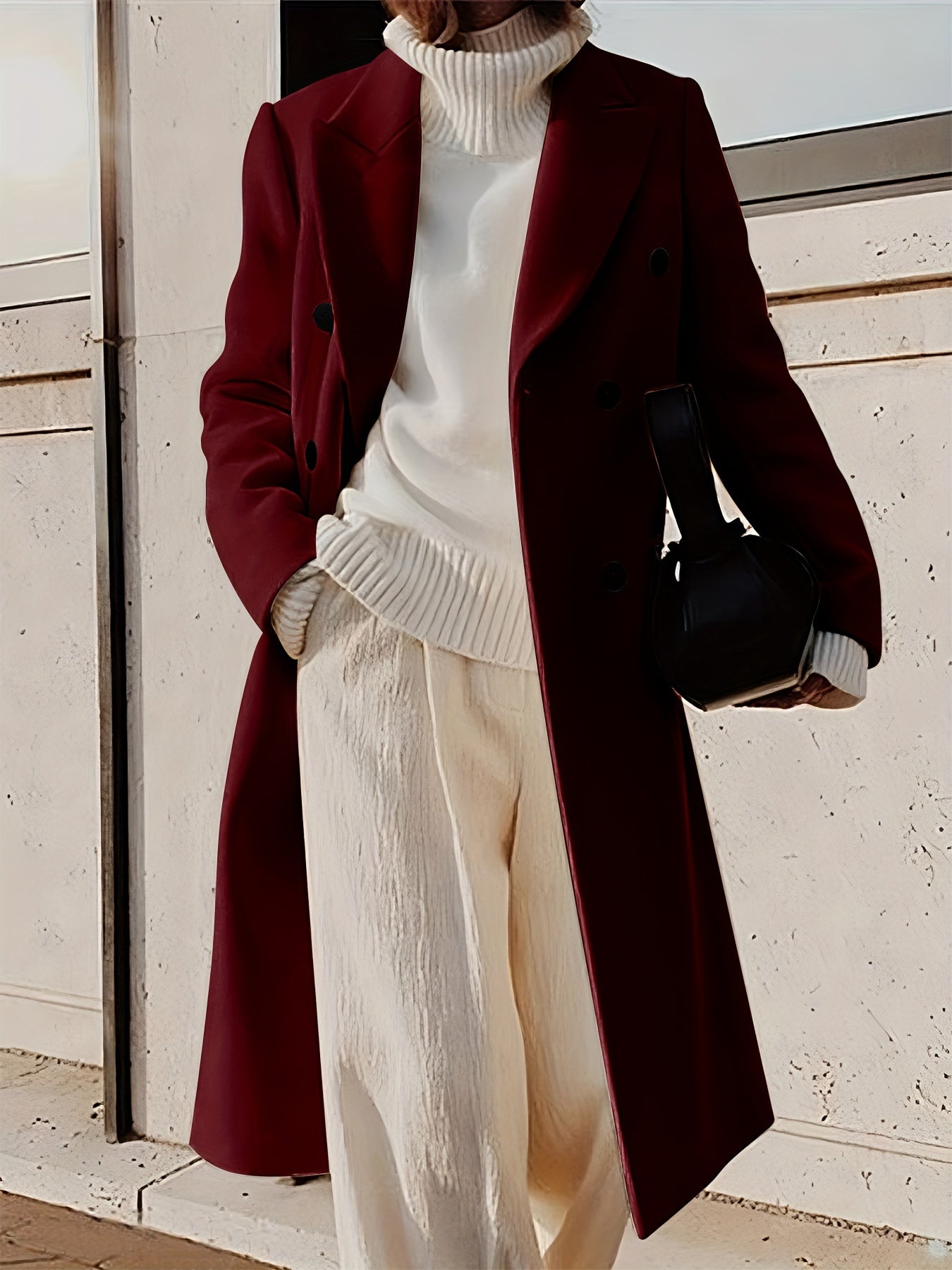 Calista Overjas | Double-Breasted Winterjas met Tijdloze Klasse