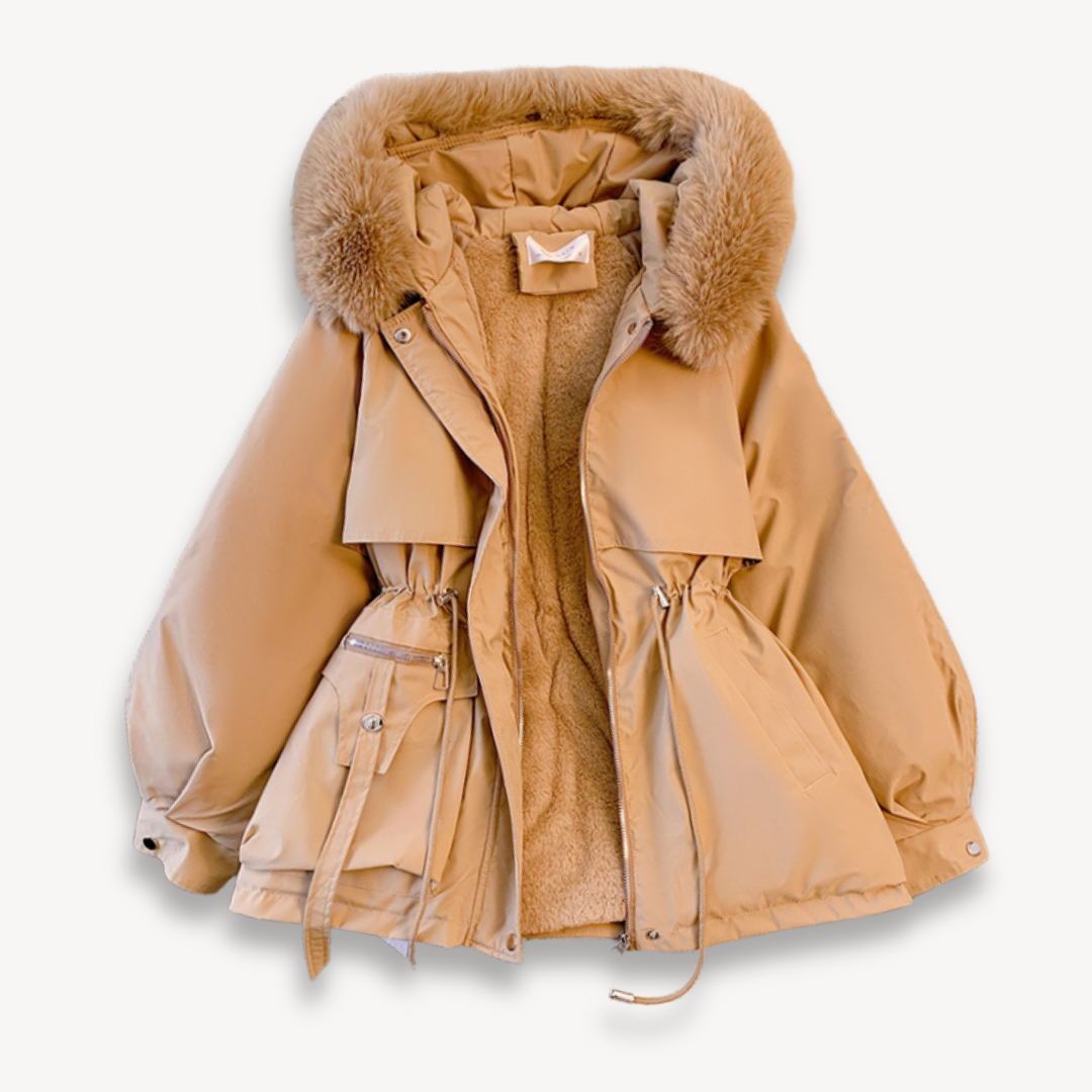 Alina dames winterparka – warme jas met capuchon en verstelbare pasvorm
