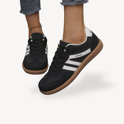 Sofia dames sneakers – suède orthopedische sneakers met contrastdetails & casual comfort