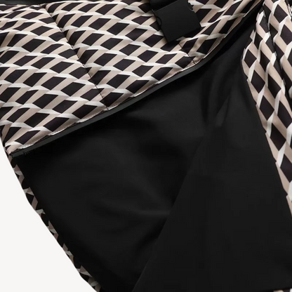 Vera dames pufferjas – gewatteerde winterjas met riem, capuchon & waterafstotende stof