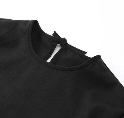 Raffaella Jurk | Geborduurde Damesjurk met Opstaande Kraag en Losse Pasvorm