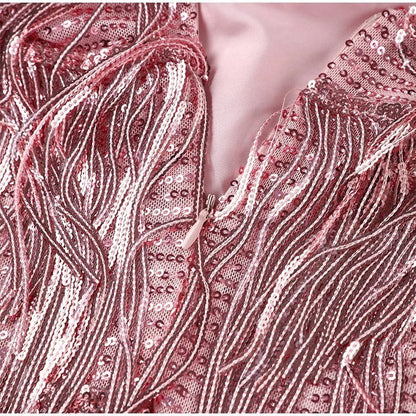 Bambi Cocktailjurk | Pailletten, Spaghettibandjes en Flatterende Pasvorm voor Glamoureuze momenten