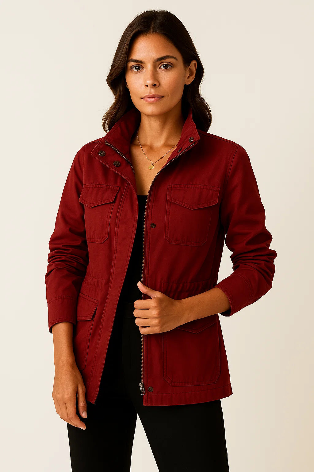 Claudia Lichtgewicht Jas Dames – Stijlvolle Halflange Tussenjas met Comfortabele Pasvorm