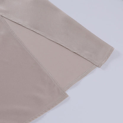 Amalia Jurk | Lange Chiffon & Satijnen Jurk met Pailletten en Elegante V-Hals