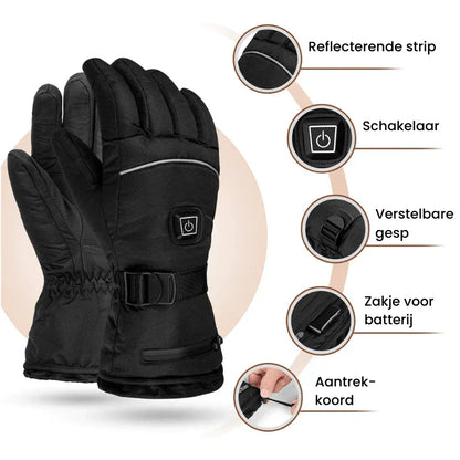 Livia Elektrisch verwarmde handschoenen – waterdichte unisex winterhandschoenen met 3 warmtestanden