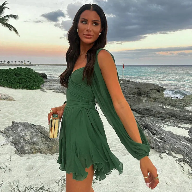 Lucia Jurk | Mini Jurk met Panterprint en V-Hals voor een Gedurfde Look