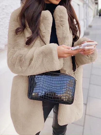 Bianca Mantel | Dames Teddymantel met Zachte Voering en Elegante Pasvorm