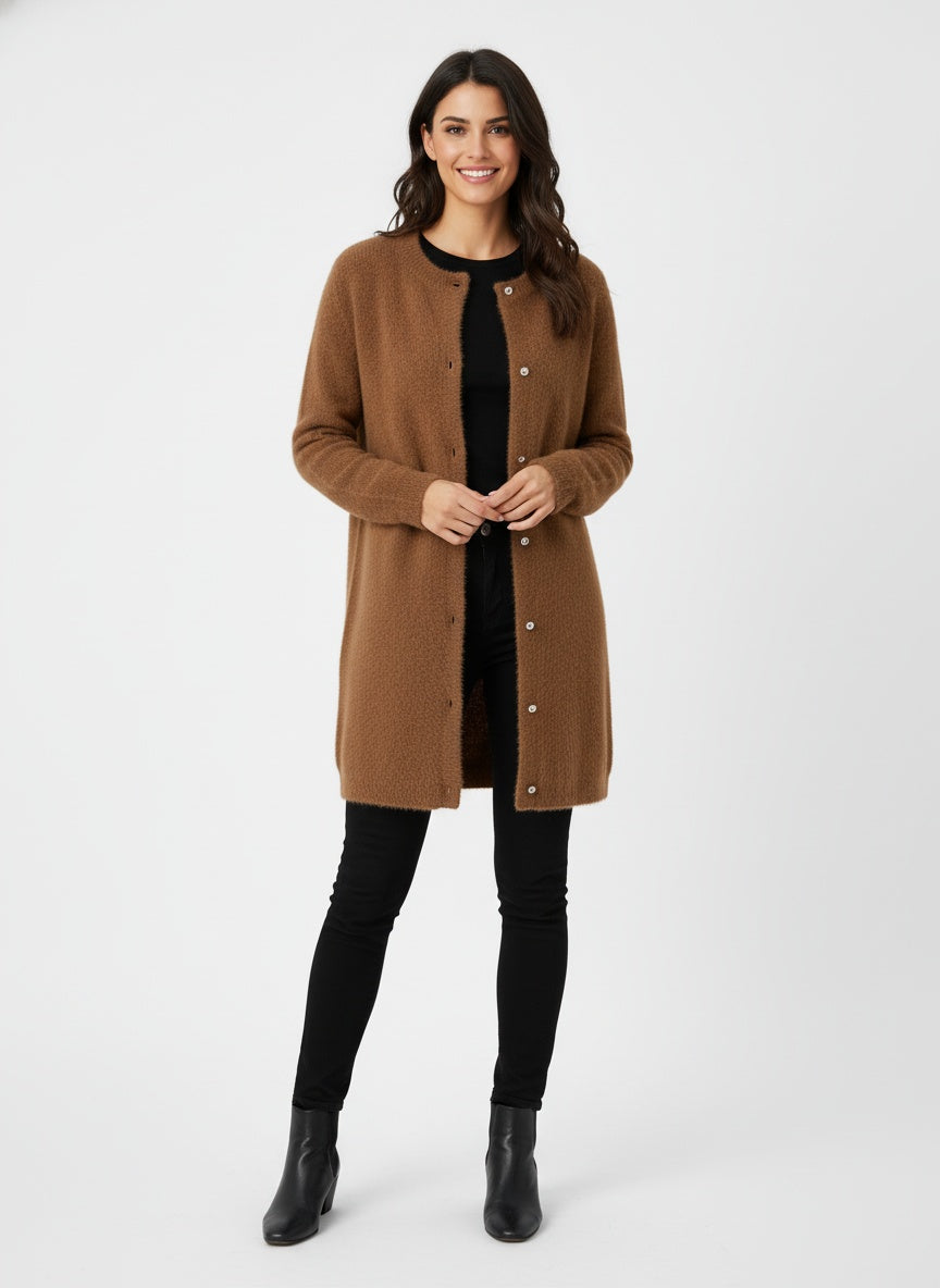 Vittoria Lange dames winterjas met zachte voering – stijlvolle warme jas voor koude dagen