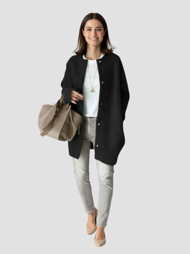 Vittoria Lange dames winterjas met zachte voering – stijlvolle warme jas voor koude dagen