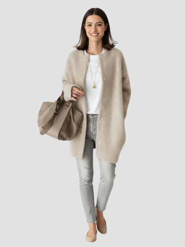 Vittoria Lange dames winterjas met zachte voering – stijlvolle warme jas voor koude dagen