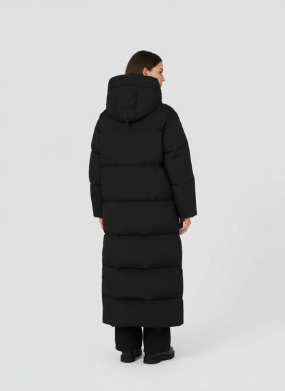 Elena Lange gewatteerde damesmantel met capuchon – warme winterjas met rits