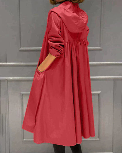 Claudia Regenjas | Lange Dames Regenjas met Capuchon en Tijdloos Design