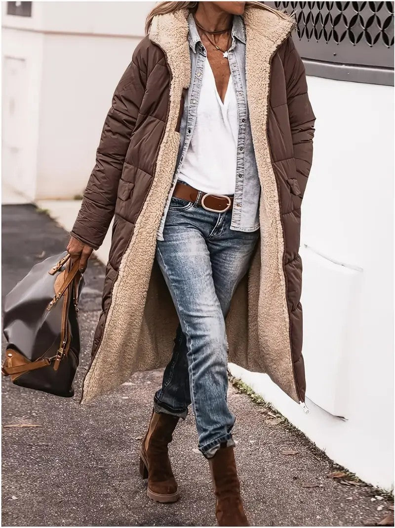 Francesca Gewatteerde Jas | Lange Dames Jas met Zacht Binnenfutter en Waterafstotende Buitenlaag