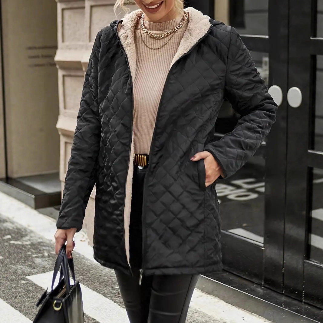 Elena Tussenjas voor Dames | Gewatteerde Jas met Fleecevoering en Elegante Pasvorm