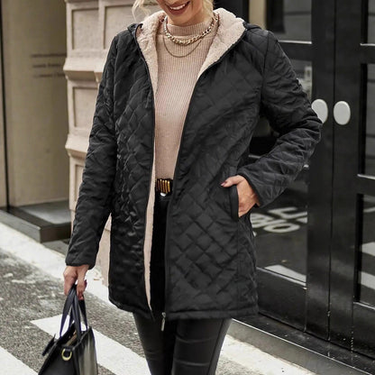 Elena Tussenjas voor Dames | Gewatteerde Jas met Fleecevoering en Elegante Pasvorm