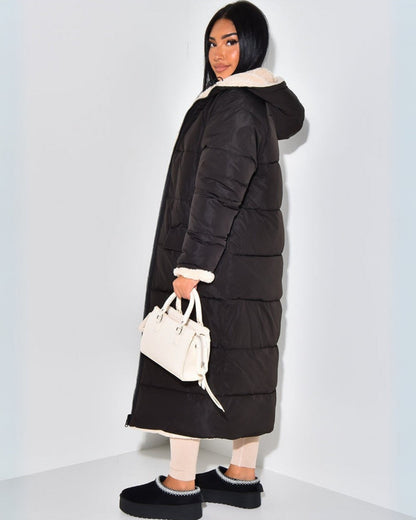 DYD Dames Omkeerbare Winterjas – Dubbelzijdig Design met Flatterende Pasvorm