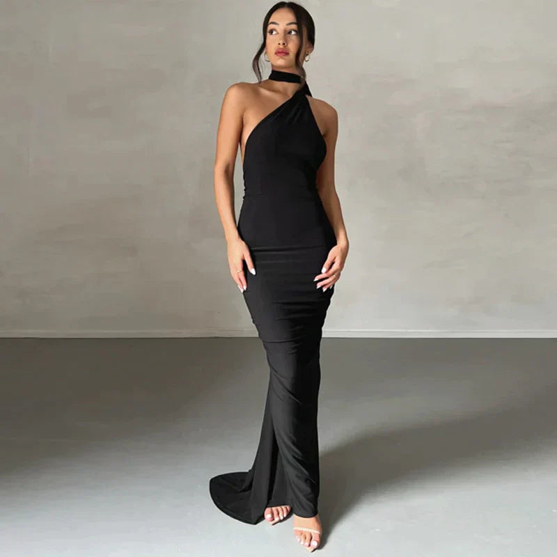 Mirabella Jurk | One-Shoulder Bodycon Maxi Jurk met Elegante Snit en Comfort Fit