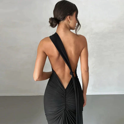 Mirabella Jurk | One-Shoulder Bodycon Maxi Jurk met Elegante Snit en Comfort Fit