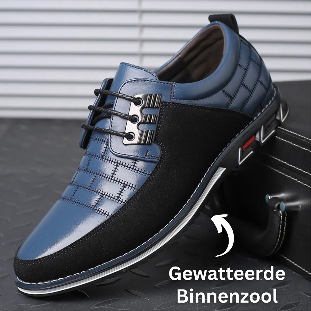 Leonardo Schoenen | Leren Orthopedische Herenschoenen met Voetboogsteun en Antislipzool