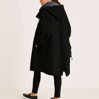 Rafaella dames regenjas met capuchon – waterdichte elegante regenmantel