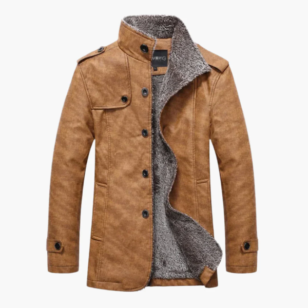 Marco Double-Breasted Jacket | Herenjas met Fleece Voering en Gestructureerde Pasvorm