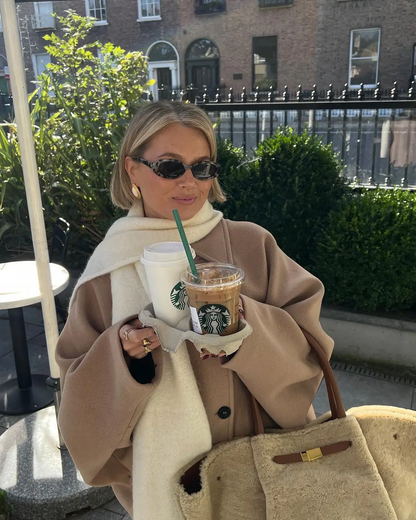 Rosa Coat | Oversized Winterjas van Zachte Polyestermix met Stylish Details