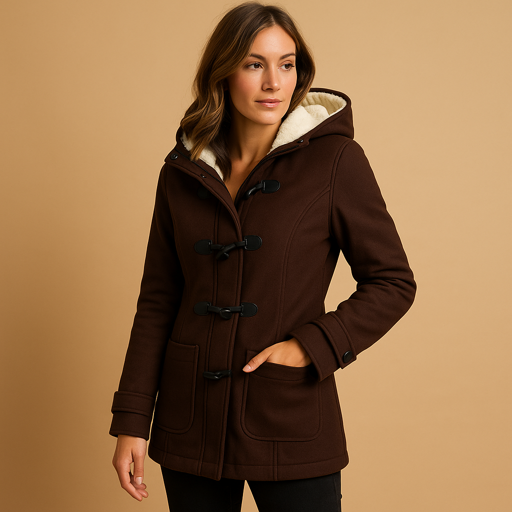 Elisabetta Lange Winterjas Dames met Capuchon – Warme, Winddichte Jas met Elegant Design