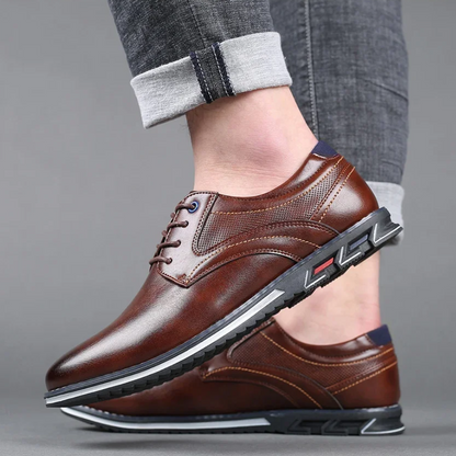 Alberto Schoenen | Leren Orthopedische Herenschoenen met Voetboogsteun en Antislipzool