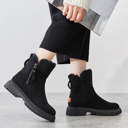 Afia Winterboots | Warme Dameslaarzen met Pluche Voering, Antislipzool en Platform
